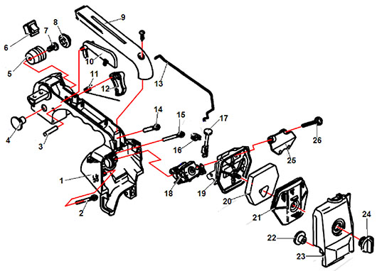 Воздушный фильтр, карбюратор, управление Champion 120T