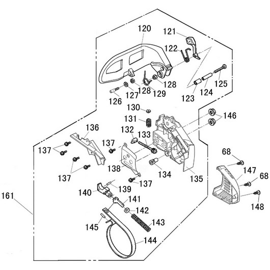 Детали цепного тормоза Champion 125T