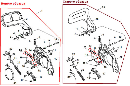 Детали цепного тормоза Champion 137