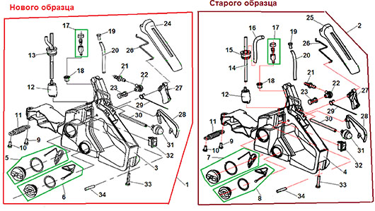 Детали топливной системы бензопилы Champion 142