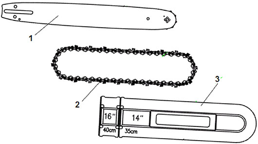 Детали пильной гарнитуры бензопилы Champion 142