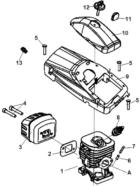 Цилиндр, глушитель Champion 240