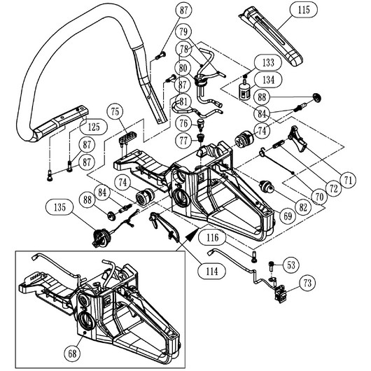 Рукоятка и бак Champion 256