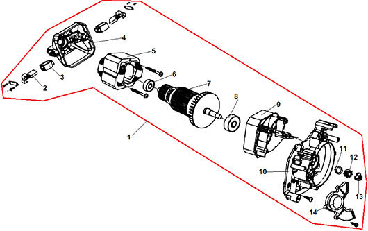 Детали электродвигателя Champion 318