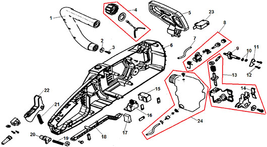 Детали корпуса и управления Champion 324N