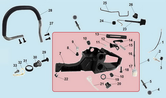 Рукоятка и бак Champion 350