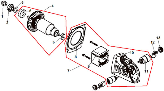 Детали электродвигателя Champion 420N