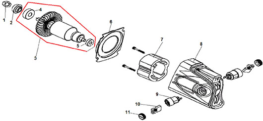 Детали электродвигателя Champion 422