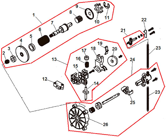 Детали тормоза и привода Champion 422