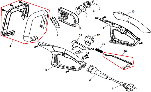 Детали корпуса и управления Champion 422