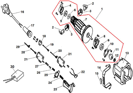 Статор и ротор Champion 424N