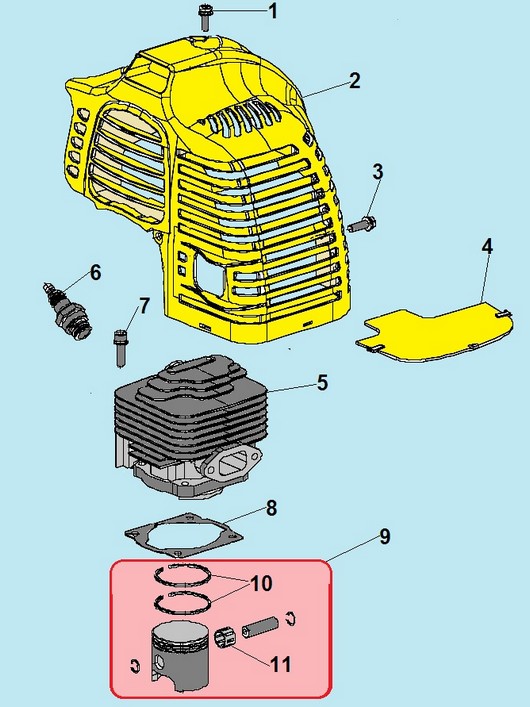 Поршневая группа Champion T433S-2