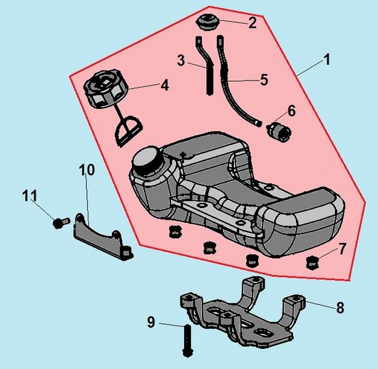 Топливный бак Champion T433S-2