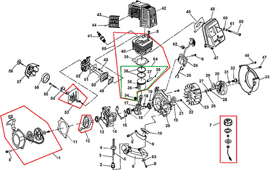 Детали двигателя Champion AG243