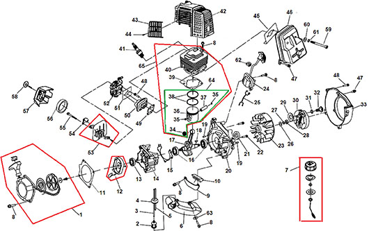 Детали двигателя Champion AG252
