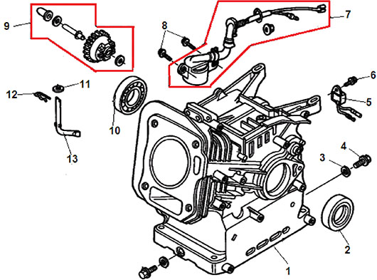 Детали картера двигателя Champion BC5512