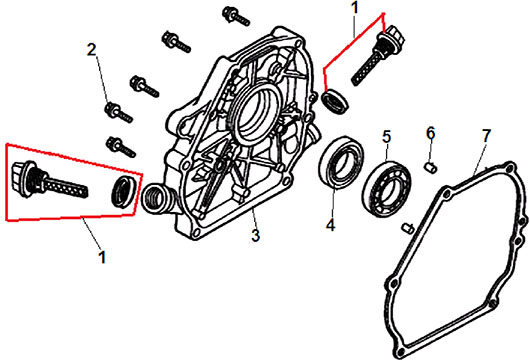 Детали крышки картера двигателя Champion BC5512