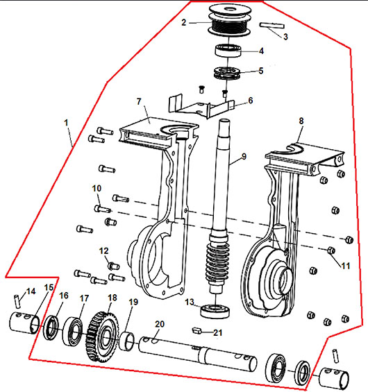 Детали редуктора Champion BC5602