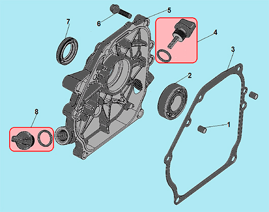 Детали крышки картера двигателя Champion BC5712