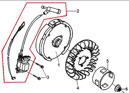 Маховик, система зажигания Champion BC6611