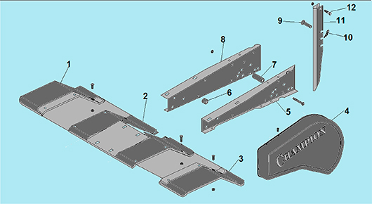 Детали сошника культиватора Champion BC6612H