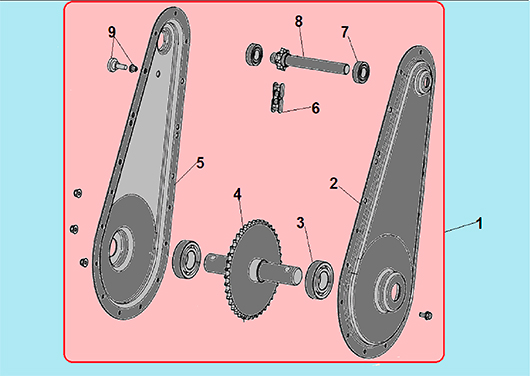 Детали редуктора Champion BC6612H