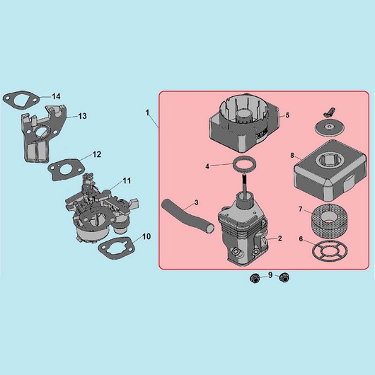 Карбюратор и воздушный фильтр Champion BC7713