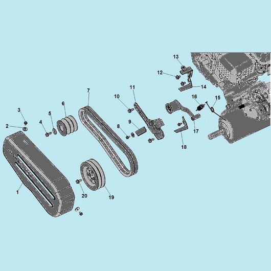 Кожух ремня и ремень Champion BC7713