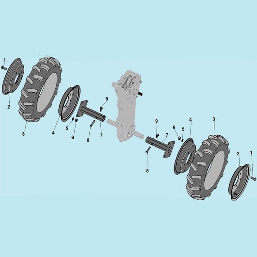 Полуось крепления колеса и колеса Champion BC7714
