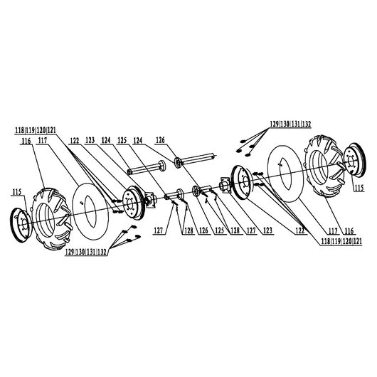 Оси колес и колеса Champion BC7723