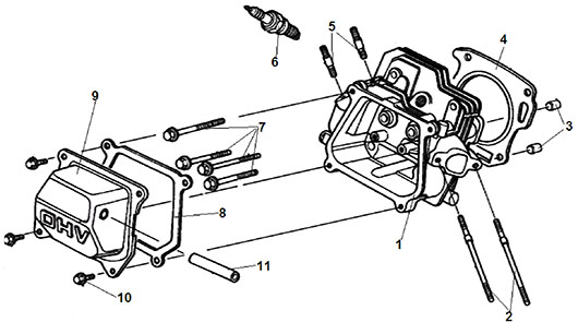 Головка цилиндра двигателя Champion BC8713