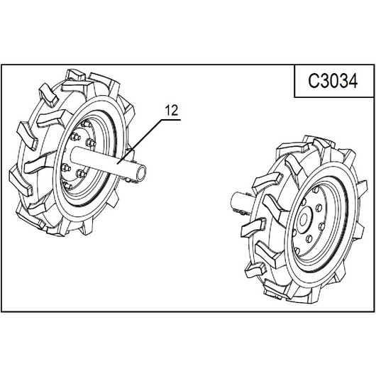 Ось крепления колеса Champion BC8716