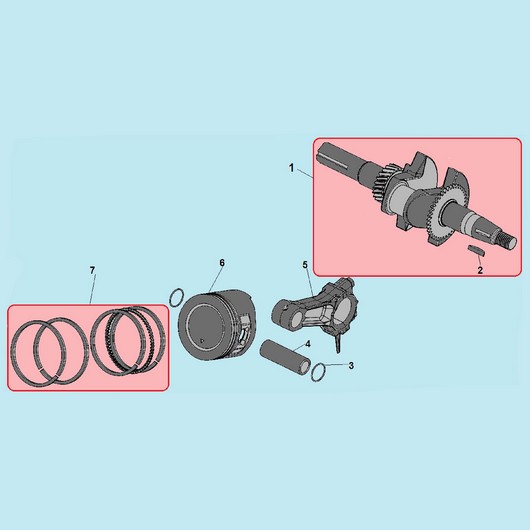 Поршень и коленвал Champion BC8716