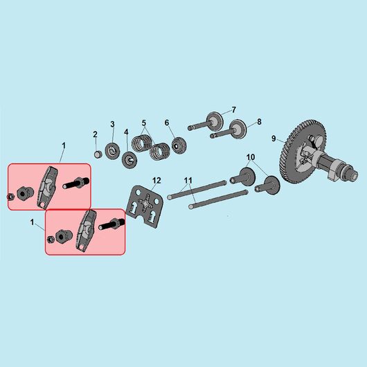 Распредвал и клапана Champion BC8833