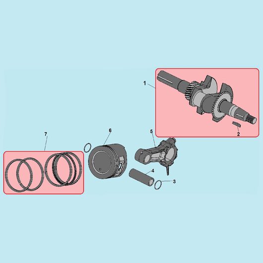 Поршень и коленвал Champion BC8833