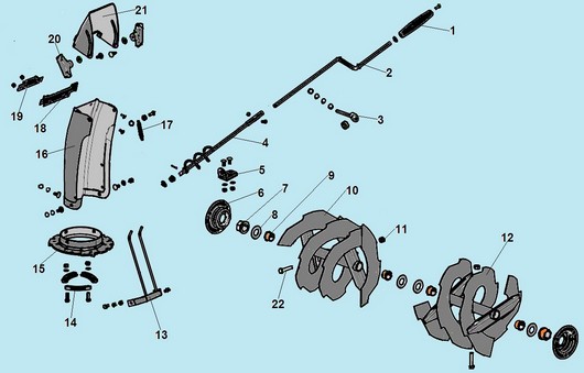Детали шнеков и желоба выброса снега Champion C3060
