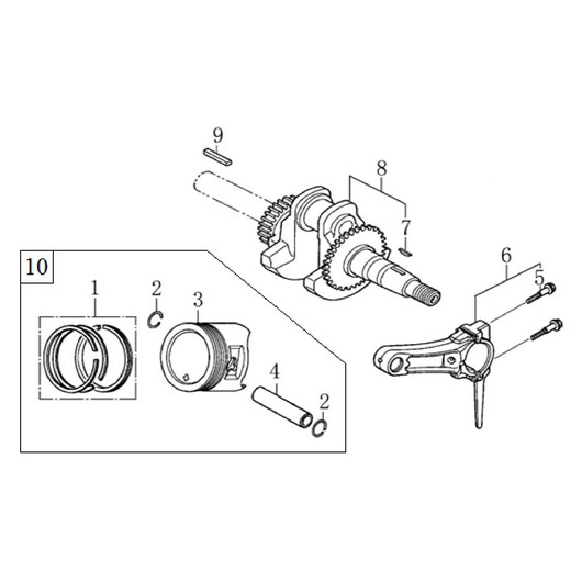 Поршень и коленвал Champion CH7648