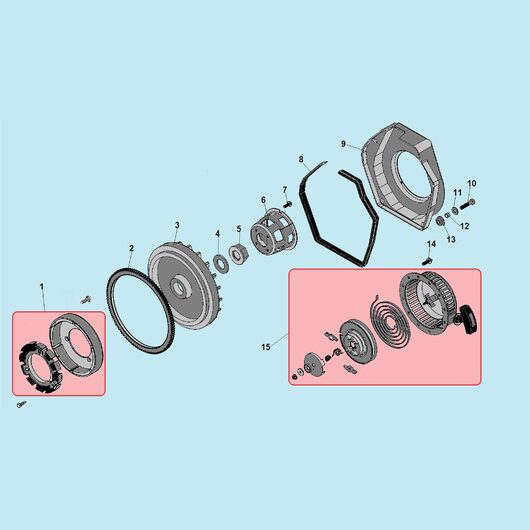 Стартер и маховик Champion DC1163E
