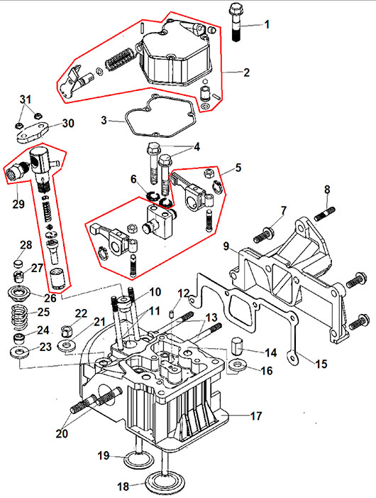 Головка цилиндра Champion DG6000E