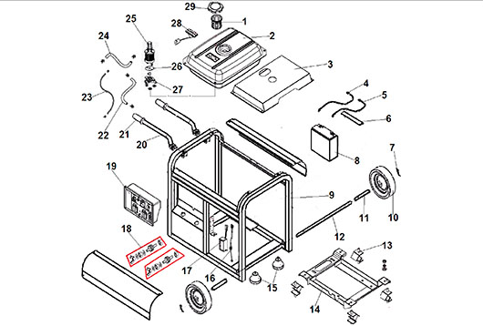 Рама и бак Champion DW190AE