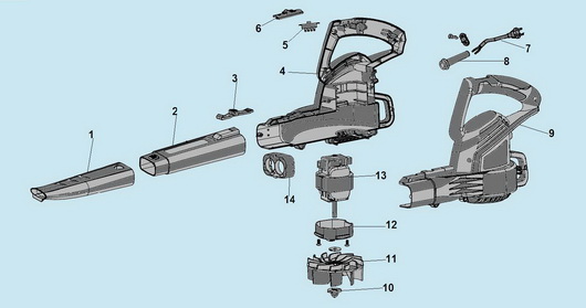 Запчасти для воздуходувки Champion EB1000