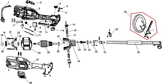 Детали двигателя и корпуса Champion ET1004A