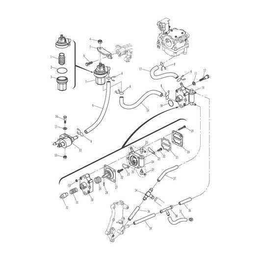 Насос топливный и фильтр топливный Toyama F20ABMS
