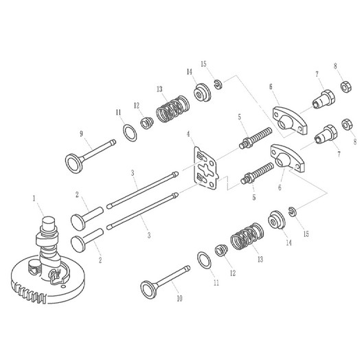 Распредвал и клапана Toyama F5BMS