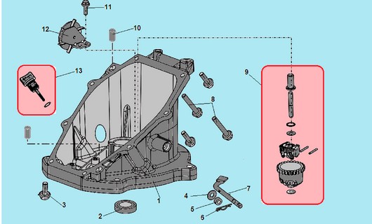 Детали крышки картера Champion G110VK/1