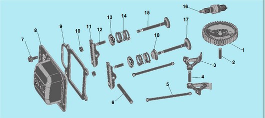 Детали клапанной системы Champion G110VK/1