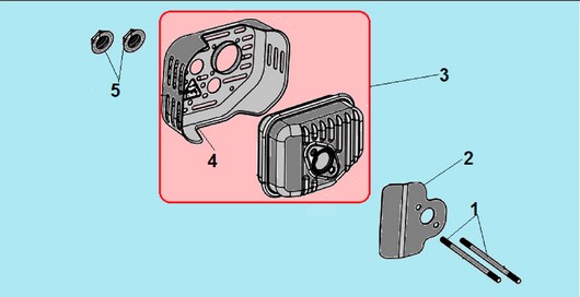 Детали глушителя Champion G110VK/1