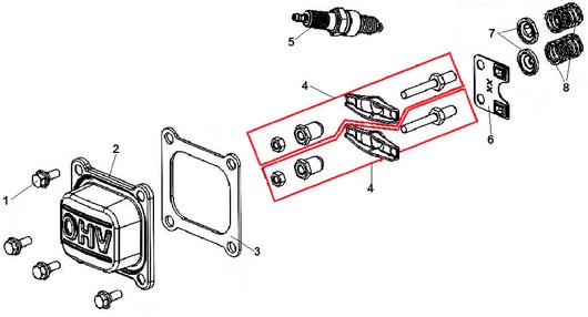 Клапанная система Champion G140VK