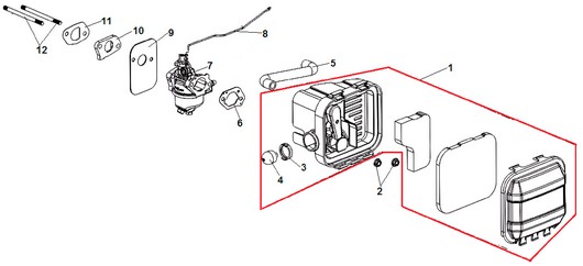 Карбюратор и воздушный фильтр