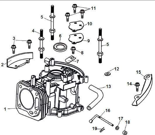 Детали картера Champion G160VK